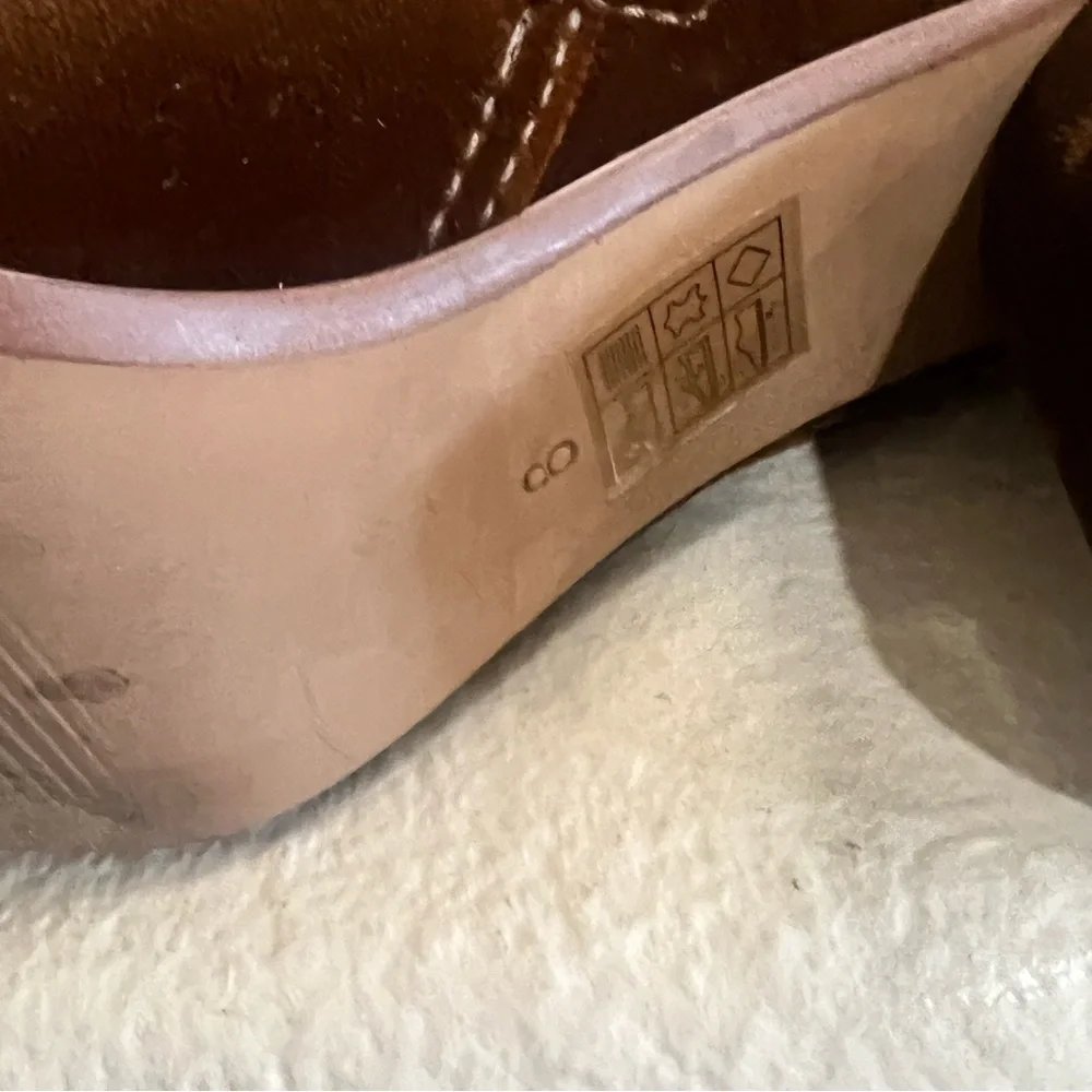 MADEWELL The Esme Brown Velvet‎ Knot Tie Boots -8